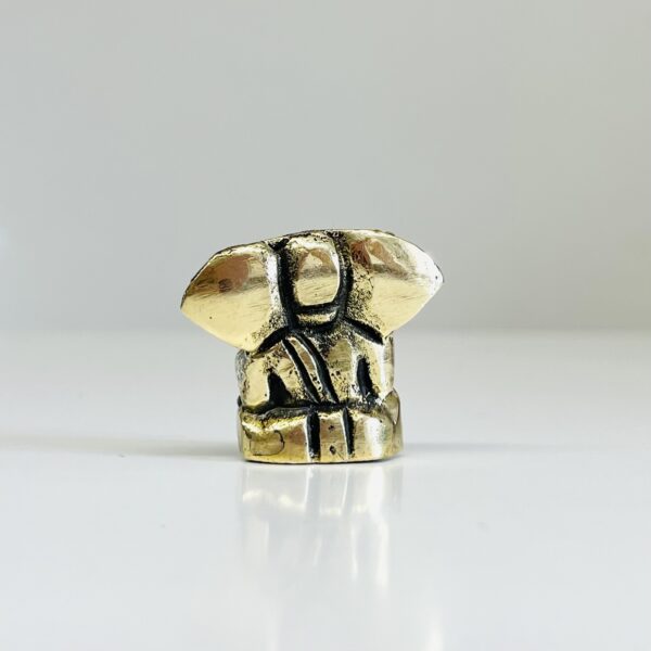 Statuina Ganesha in ottone portaincenso - immagine 4
