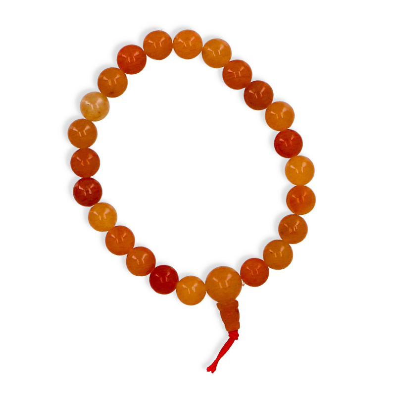 AZ'TRALE Bracciale In Pietra Naturale Agata Lucidata, Armonia Zen, Portafortuna Regalo Benessere, Elastico, Energia Spirituale
