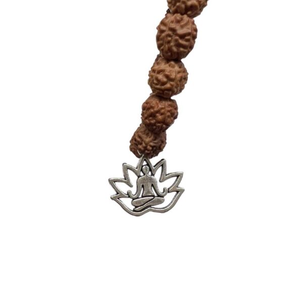 Bracciale di Rudraksha con Fiore di Loto - immagine 3