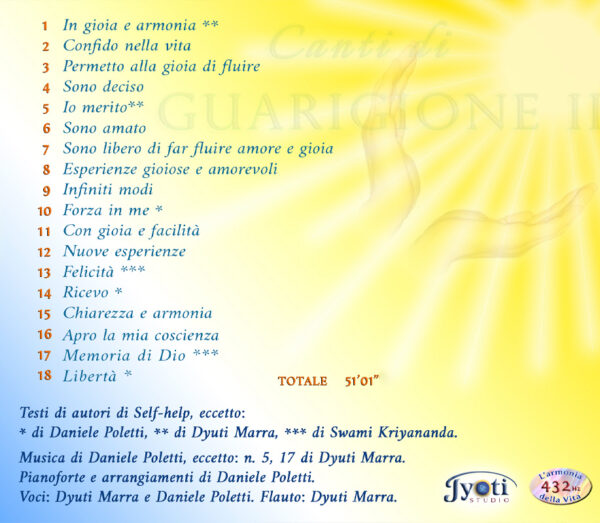 Canti di Guarigione II - CD - immagine 2