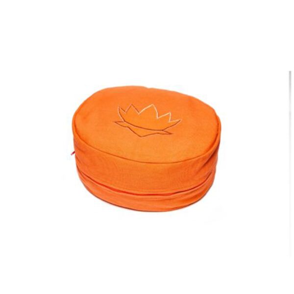 Cuscino da meditazione ovale ricamato in pula - vari colori