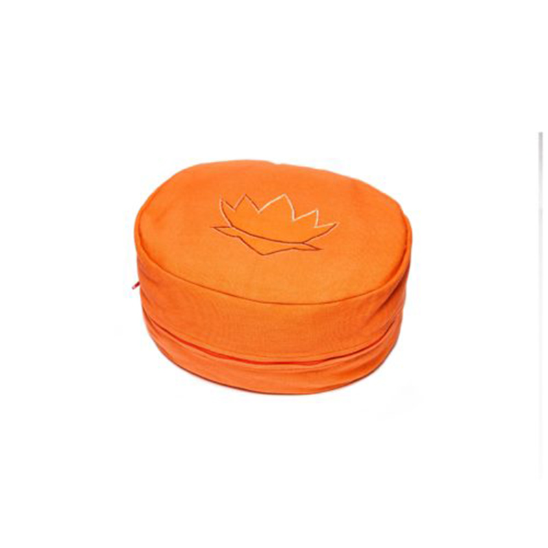 Cuscino da meditazione ovale ricamato in pula - vari colori