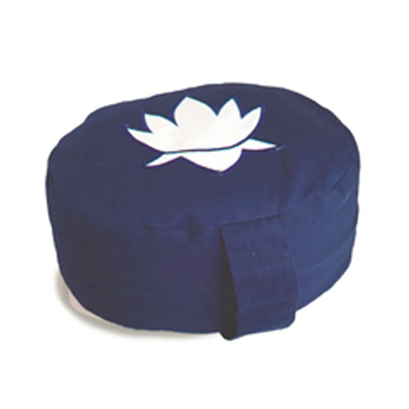 Cuscino da meditazione ovale ricamato in pula - vari colori