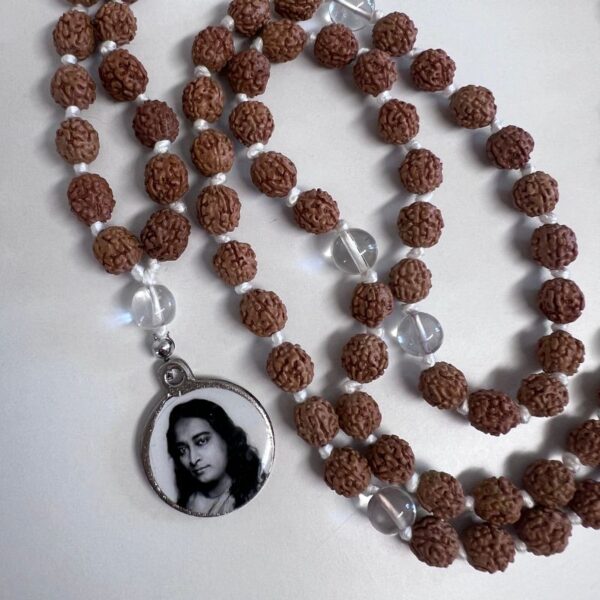 Kriya Mala Yogananda di Rudraksha e Cristallo di Rocca