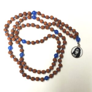 Kriya Mala Yogananda con Rudraksha e Onice Blu