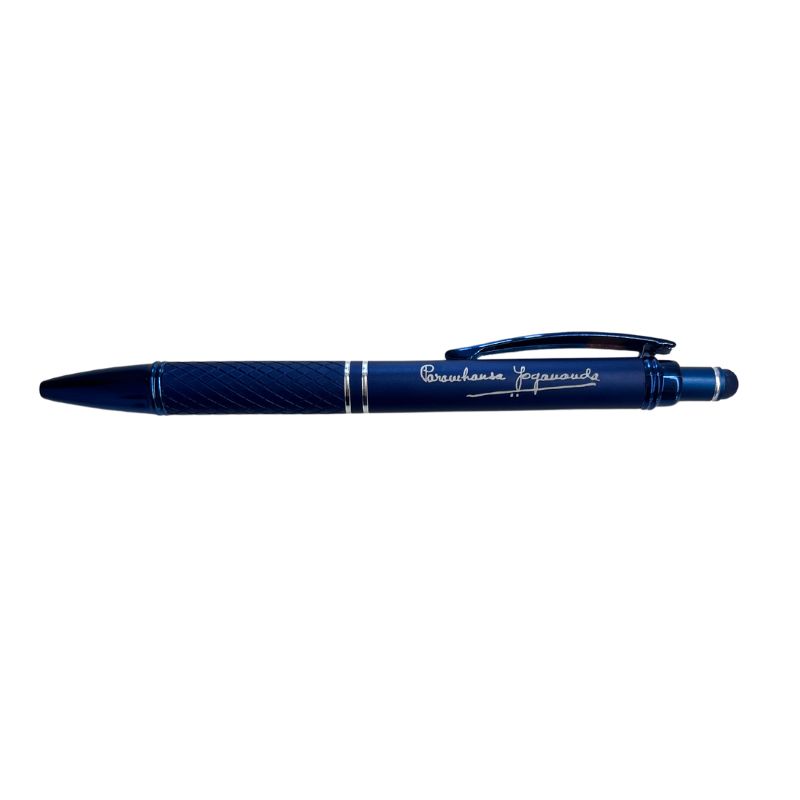 Penna “Paramhansa Yogananda” con finiture in blu
