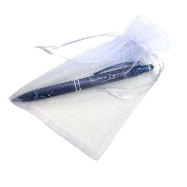 Penna “Paramhansa Yogananda” con finiture in blu - immagine 2