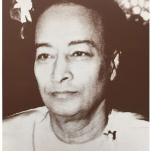 Poster con bordino bianco "Paramhansa Yogananda" - bianco e nero - 21x29cm
