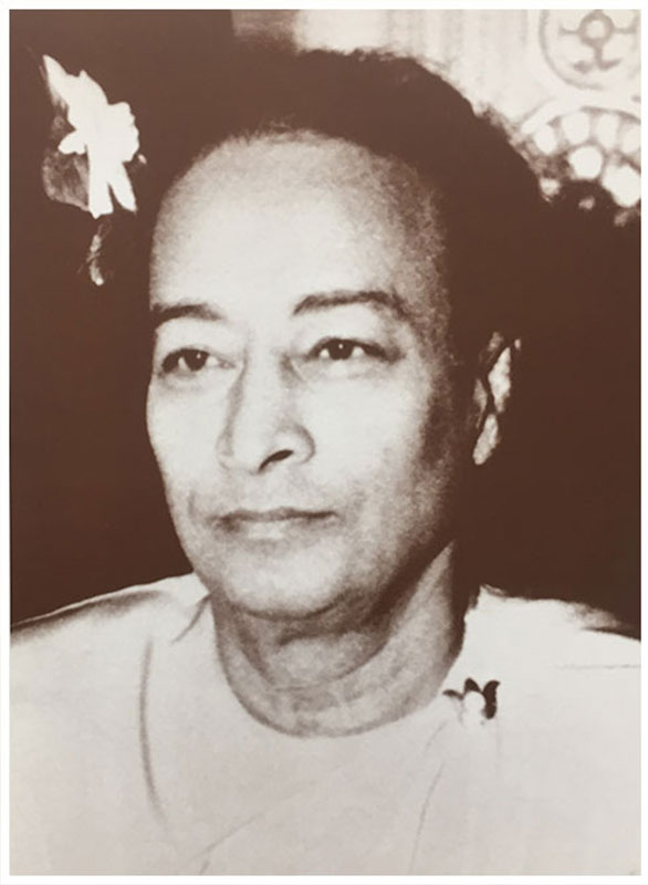 Poster con bordino bianco "Paramhansa Yogananda" - bianco e nero - 21x29cm