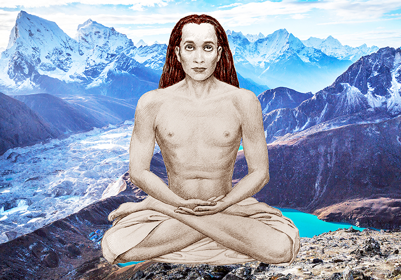 Poster di Babaji "Himalaya" - a colori