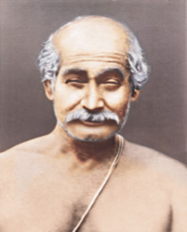 Ritratto su tela di Lahiri Mahasaya - a colori